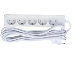 E-Line lizdas, 5 kontaktų, su įžeminimu, apsaugotas nuo vaikų. 1,5 m.