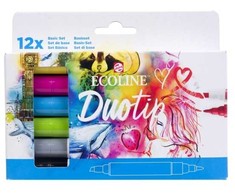 EcoLine Ecoline Duotip žymeklių rinkinys Basic | 12 spalvų