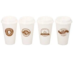 Edco Kavos puodelis, baltas, plastikinis, 450 ml