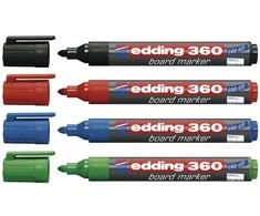Lentos markeris, Edding 360, su 4 skirtingomis spalvomis