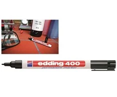 Edding 400, Juoda, Juoda, Balta, Plastikas, 1 mm, CE, 10 vnt.