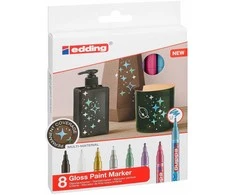Edding - 751 Gloss Paint Marker Metallic Set - 8 pcs (702065)