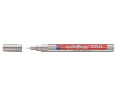 Žymeklis Edding 780 lako pagrindu, apvaliu galiuku, 0.8mm, sidabrinės spalvos