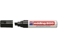 Edding 800, Juodas, Block, Juodas, Baltas, Aliuminio, Extra Bold, 4 mm