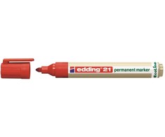 Edding 4-21 002, raudonas, kulkos formos antgalis, raudonas, plastikas, 1,5 mm, 3 mm