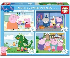 Dėlionė Educa - 20-40-60-80 vnt., Peppa Pig Multi 4 (80-20329)