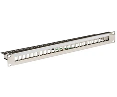 EFB Elektronik Verteilerfeld 19" 1HE 24-Port metallfarben