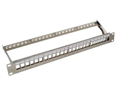 EFB Elektronik Verteilerfeld 19" 1HE 24-Port grau RAL7035
