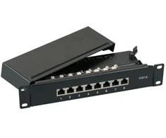 EFB Elektronik 37736SW.8, 5000 Mbit/s, RJ-45, auksinis, juodas, montavimas į stelažą, 1U