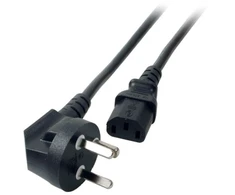 Efb Elektronik EFB Maitinimo laidas Danija DPin 90°-C13 180°, juodas, 1,8 m, 3x0,75 mm