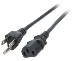 Efb Elektronik EFB maitinimo laidas USA/NEMA 5-15P-C13 180°, juodas, 1,8 m, 3SJT AWG14x3C