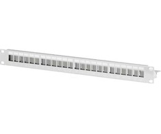 Efb Elektronik EFB EFB Verteilerfeld Patchpanel 48,26cm 19Zoll 1HE 24-Port grau be Keystone