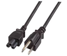 Efb Elektronik EFB maitinimo kabelis EFB Netzkabel USA/NEMA 5-15P-C5 180°, sw, 1,8m, SVT AWG18x3C
