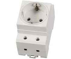 Efb Elektronik EFB Einbausteckdose 1-fach für Hutschiene, grau