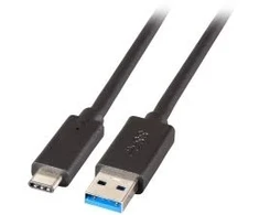 Kabelis USB EFB USB-A - USB-C 1 m Juodas (K5282-3ASW.1)