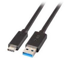 Efb Elektronik USB kabelis EFB USB-A - USB-C 1 m Juodas (K5282-3ASW.1)