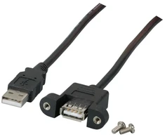 Efb Elektronik USB kabelis Roline USB-A - 2m juodas (K5291SW.0,5V2)