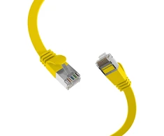 Efb Elektronik EFB Płaski kabelis patch RJ45, U/FTP, Cat.6A, PVC, 0.15m, geltona