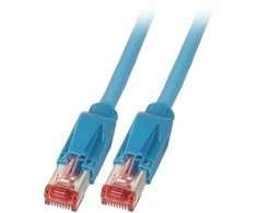 Efb Elektronik EFB RJ45 Komutacinis kabelis 2x TM21 Daetwyler 1200 MHz 0,5 metro mėlyna (K8708BL.0.50)