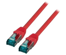 EFB kabelis RJ45 S/FTP, Cat.6A, LSZH, 7,5 m, raudonas