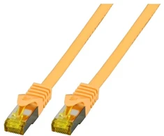 EFB EFB jungiamasis kabelis Cat6a S/FTP LSZH su Cat7 žaliu kabeliu 1,5 m GELTONAS 10 Gigabit Ethernet 600MHz 4x2xAWG26/7 Atsparus ugniai Mažai dūmų skleidžiantis