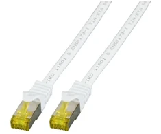 EFB EFB jungiamasis kabelis Cat6a S/FTP LSZH su Cat7 žaliu kabeliu 1,5 m BALTA 10 Gigabit Ethernet 600MHz 4x2xAWG26/7 Atsparus ugniai Mažai dūmų skleidžiantis