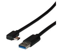 Efb Elektronik EFB USB 3.2 Gen1 5Gbit 3A jungiamasis kabelis, A tipo kištukas - C tipo kištukas, 90 laipsnių, 3m