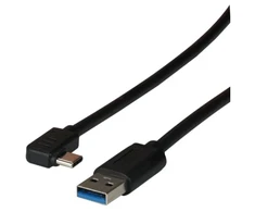 Efb Elektronik USB 3.2 Gen1 5 Gbit 3 A prijungimo kabelis, A tipo kištukas – C tipo kištukas 90°, 0,5 m USB 3.2 SuperSpeed jungties kabelis A tipo kištukas į 90° kampu esantį C tipo kištuką – didžiausia galima duomenų perdavimo sparta 5 Gbit/s, didžiausia galima srovės stipris 3000 mA