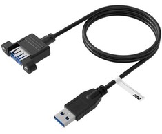 Kabelis USB EFB Przedłużacz A-A Montuojama USB3.0 0,5 m Juodas (K5265SW.0,5V2)