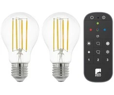 EGLO - 2x E27 A60 rinkinys, nuotolinio valdymo pultas - Balta - Zigbee, Bluetooth