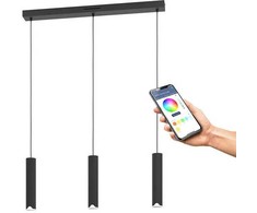 „Eglo“ – „Balamorta-Z“ išmanusis pakabinamas šviestuvas – juodas L78 – RGB + reguliuojama balta spalva – „Zigbee“ ir „Bluetooth“