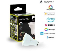 EGLO CONNECT-Z GU10 LED lemputė – reguliuojamo baltumo, pritemdoma, suderinama su „Zigbee“, „Matter“ ir „Thread“ sistemomis