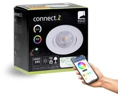 Išmanus įleidžiamas LED šviestuvas EGLO SALICETO-Z RGB, 5W, 2700-6500K, 400lm, baltos sp, Ø8,8cm,APP