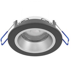 EGLO CONNECT-Z YEBRA-Z išmanusis įleidžiamas prožektorius – juodas ir sidabrinis, RGB + reguliuojamo baltumo, suderinamas su „Zigbee“, „Matter“ ir „Thread“