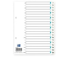 Segregator Elba Elba 400020999, Alphabetic tab index, Polypropylene (PP), Baltas, Portrait, A