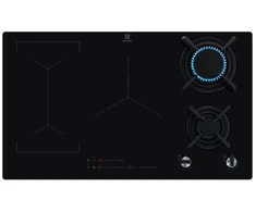 Šaldytuvas Electrolux KDI951723K 88 cm juodo stiklo hibridinė dujinė-indukcinė kaitlentė – 5 degikliai, ketaus grotelės, laikmatis, stiprintuvas, vaikų užraktas