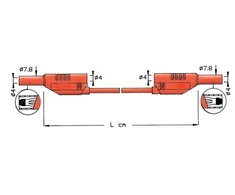 Elma Instruments Bandymo laidas 2611 silikoninis 200CM raudonas