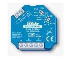 ELTAKO Dimeris 0-400W (R, L, C, ESL, LED) 8-230V AC/DC, montuojamas dėžutėje PL dėžutėje 45x55x18 mm