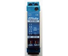 Eltako R12-200-24V Kontaktinė relė Nominali įtampa: 24 V Perjungimo srovė (maks.): 8 A 2 x NO kontaktai 1 vnt.