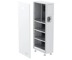 Emaldo Power Core 5,12 spintelė su vieta inverteriui ir 3 baterijoms. Inverterio ir baterijų prijungimas plug-n-play su SlideON™