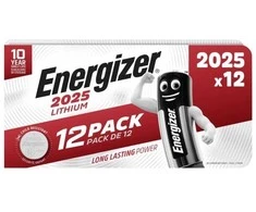 Energizer Knapcelle baterijos CR 2025 ličio 163 mAh 3 V 12 vnt.