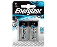 Energizer Max Plus, Vienkartinės baterijos, C, 2 vnt., Lizdinė pakuotė