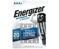 Energizer „Ultimate Lithium“, Vienkartinės baterijos, AAA, Ličio, 4 vnt., Mėlyna, Sidabrinė, -40–60 °C