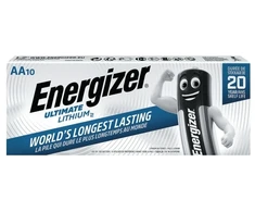 Energizer Ultimate Lithium, Vienkartinės baterijos, AA, Ličio, 1,5 V, 10 vnt., -40–60 °C