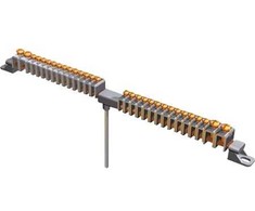 Ensto Cubo P įžeminimo strypas CU, 4 x 16 mm² / 28 x 6 mm², 300 mm dėžutės šonui