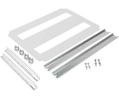 ENSTO sieninės spintelės DIN bėgelio įdėklas, profilio aukštis 14,5 mm, 2 x 17 modulių DIN įdėklas 400 x 300 mm korpusui, pilnai sukomplektuotas