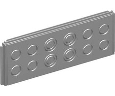 ENSTO sieninės spintelės flanšas Cubo P 300 mm su išmušamaisiais elementais 4 x M16/25 ir 8 x M20