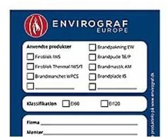 Envirograf Europe Aps „Envirograf“ gaisro žymėjimo etiketė, 50 vnt. - Etikečių ritinėlis gaisro saugos identifikavimui