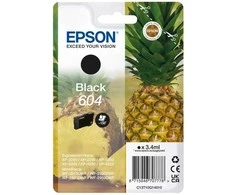 Tusz Epson Epson 604 – 3,4 ml – juoda – originali – lizdinė pakuotė su RF / akustiniu aliarmu – rašalo kasetė – skirta „Expression Home XP-2200“, „2205“, „3200“, „3205“, „4200“, „4205“, „WorkForce WF-2910“, „2930“, „2935“, „2950“