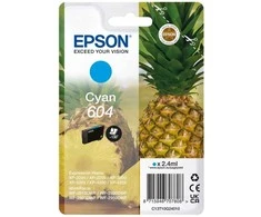 Tusz Epson 604 – 2,4 ml – žydra – originali – lizdinė plokštelė su RF / akustiniu pavojaus signalu – rašalo kasetė – skirta „Expression Home XP-2200“, „2205“, „3200“, „3205“, „4200“, „4205“, „WorkForce WF-2910“, „2930“, „2935“, „2950“